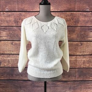 SOLD Vintage Eaton Select Leaf Pattern Knit Sweater